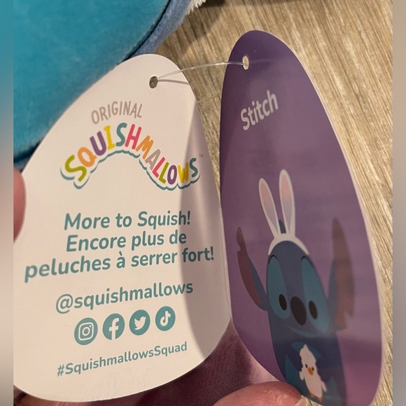 NWT 2024 Easter/ Spring 8” Stitch with White Peep Chicken Disney Squishmallow - Picture 7 of 10